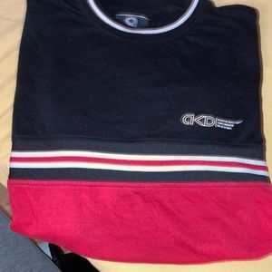 Short sleeve red and black formal shirt akademiks size L